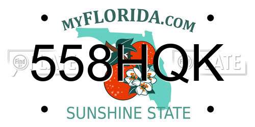 558HQK Florida License Plate