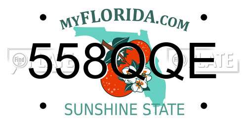 558QQE Florida License Plate