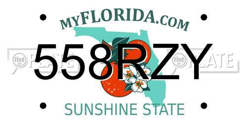 558RZY Florida License Plate