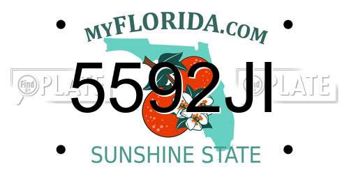 5592JI Florida License Plate