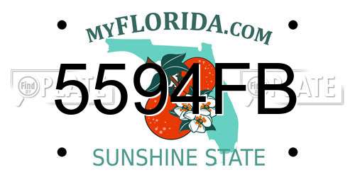 5594FB Florida License Plate