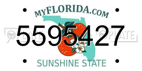 5595427 Florida License Plate