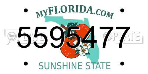 5595477 Florida License Plate