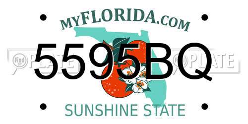 5595BQ Florida License Plate