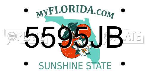5595JB Florida License Plate