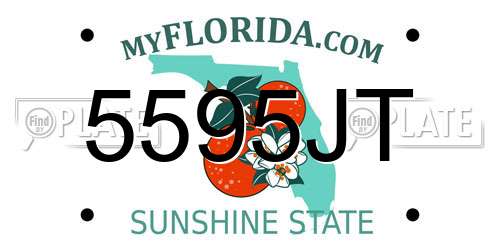 5595JT Florida License Plate