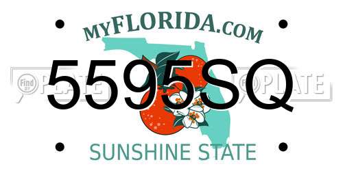 5595SQ Florida License Plate
