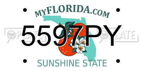 5597PY Florida License Plate