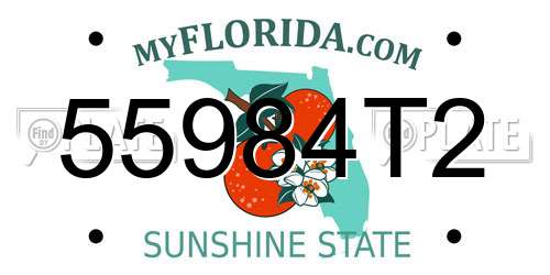 55984T2 Florida License Plate