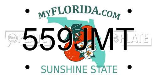 559JMT Florida License Plate