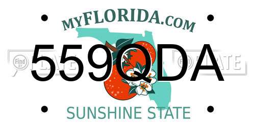 559QDA Florida License Plate