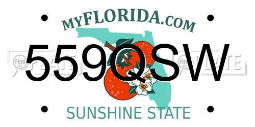 559QSW Florida License Plate