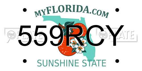 559RCY Florida License Plate