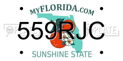 559RJC Florida License Plate
