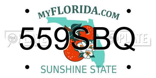 559SBQ Florida License Plate