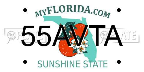 55AVTA Florida License Plate