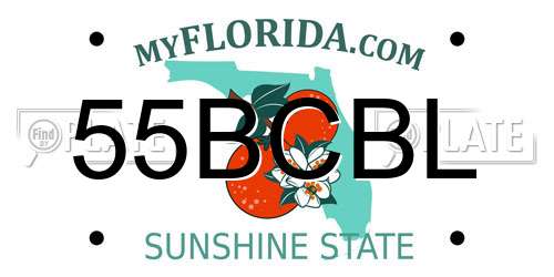 55BCBL Florida License Plate