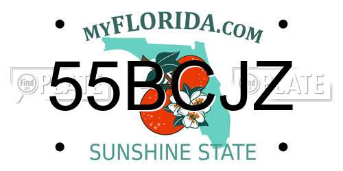 55BCJZ Florida License Plate