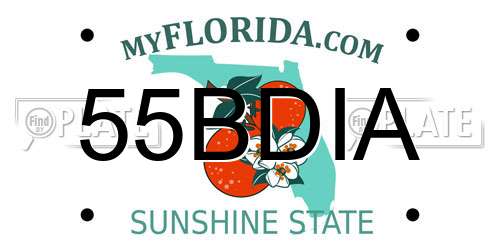 55BDIA Florida License Plate