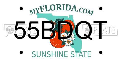55BDQT Florida License Plate