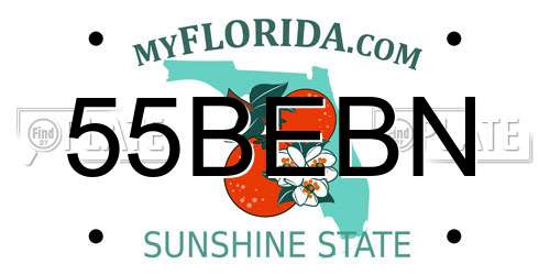 55BEBN Florida License Plate