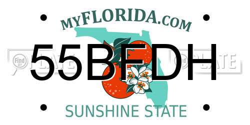 55BFDH Florida License Plate
