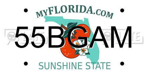 55BGAM Florida License Plate