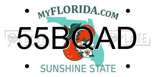 55BQAD Florida License Plate