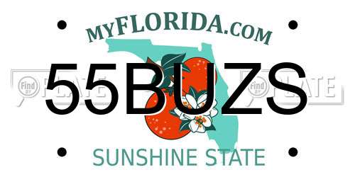 55BUZS Florida License Plate