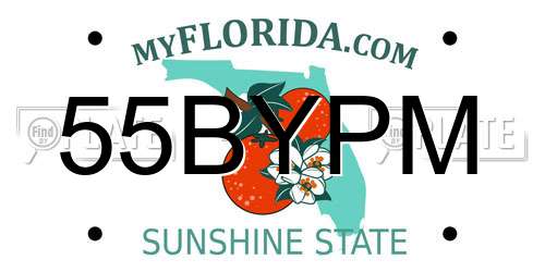 55BYPM Florida License Plate