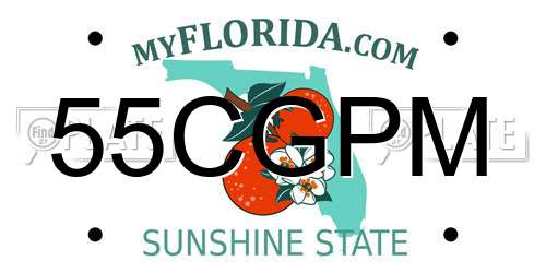 55CGPM Florida License Plate