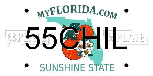 55CHIL Florida License Plate