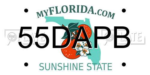 55DAPB Florida License Plate