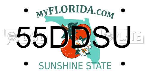 55DDSU Florida License Plate