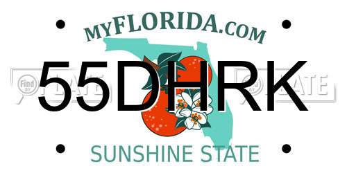 55DHRK Florida License Plate