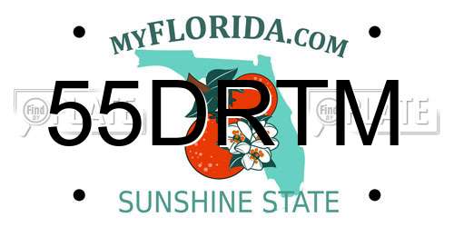 55DRTM Florida License Plate