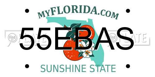 55EBAS Florida License Plate