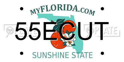 55ECUT Florida License Plate