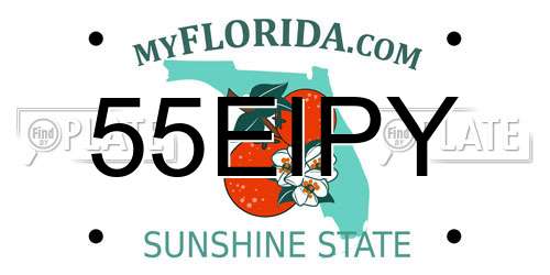 55EIPY Florida License Plate