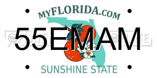 55EMAM Florida License Plate