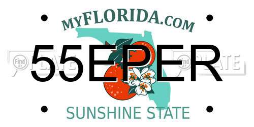 55EPER Florida License Plate