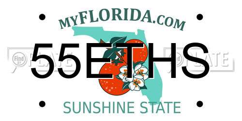 55ETHS Florida License Plate