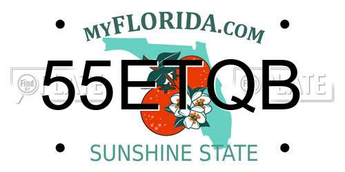 55ETQB Florida License Plate
