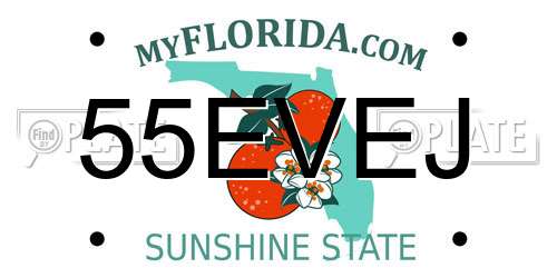 55EVEJ Florida License Plate