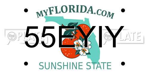 55EYIY Florida License Plate