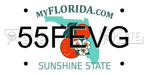 55FEVG Florida License Plate