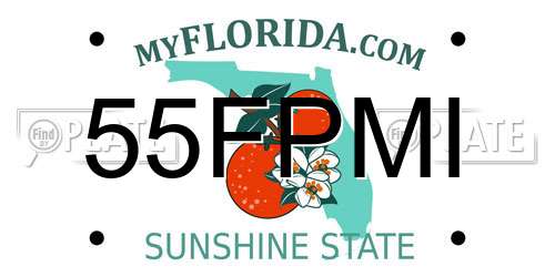 55FPMI Florida License Plate