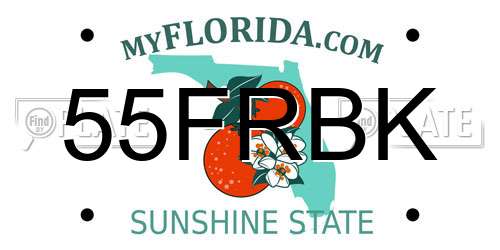 55FRBK Florida License Plate
