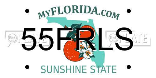 55FRLS Florida License Plate