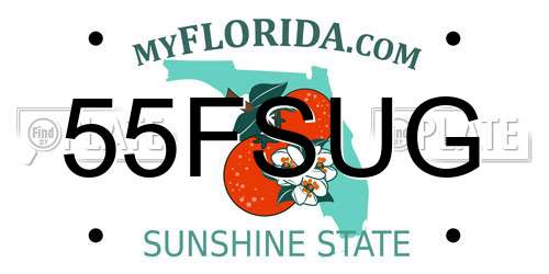 55FSUG Florida License Plate